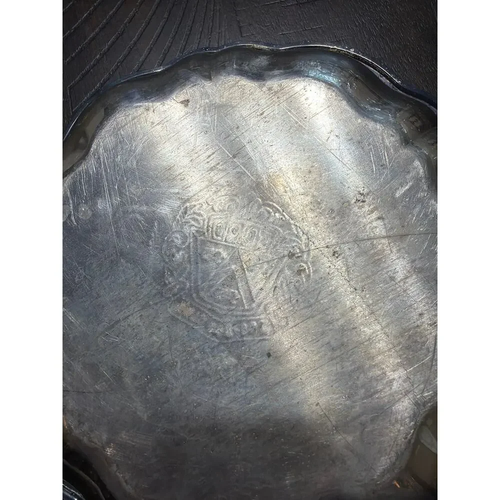 Vintage Ford 500-500 Club 1966 Silverplate Scalloped Bowl Trophy Award 8.5
